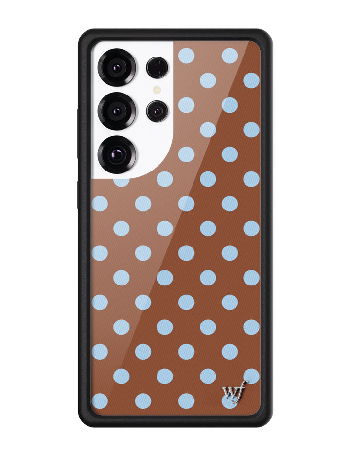 Polka Dot | Brown and Blue Samsung Galaxy Case - Aaria Tees