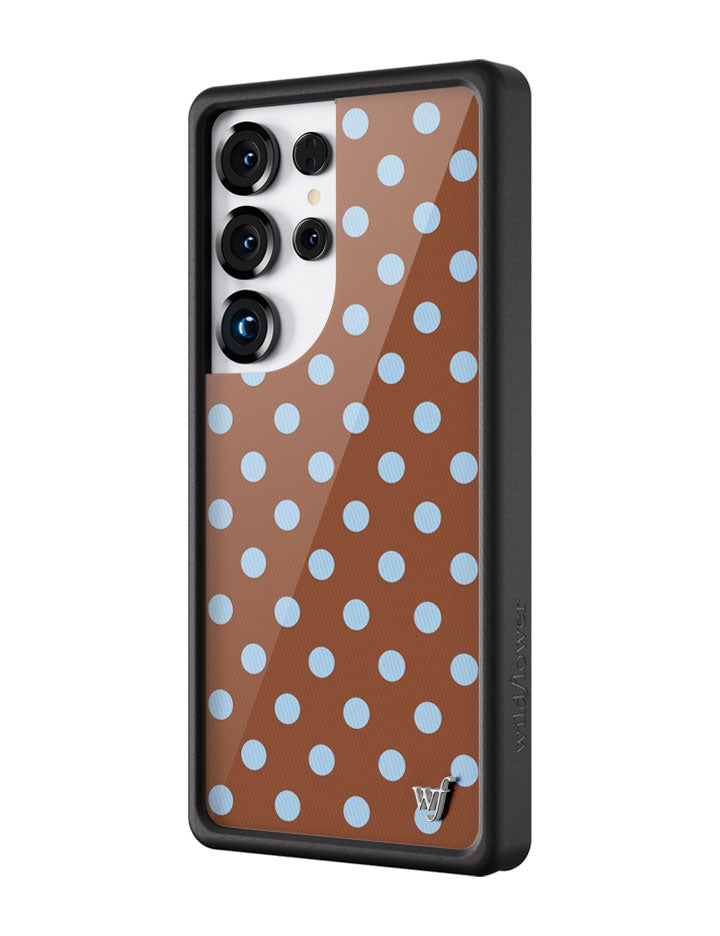 Polka Dot | Brown and Blue Samsung Galaxy Case - Aaria Tees Aaria Tees