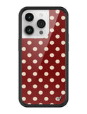 Polka Dot | Burgundy and Cream iPhone Case Aaria Tees