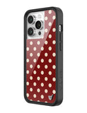 Polka Dot | Burgundy and Cream iPhone Case Aaria Tees