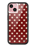 Polka Dot | Burgundy and Cream iPhone Case Aaria Tees