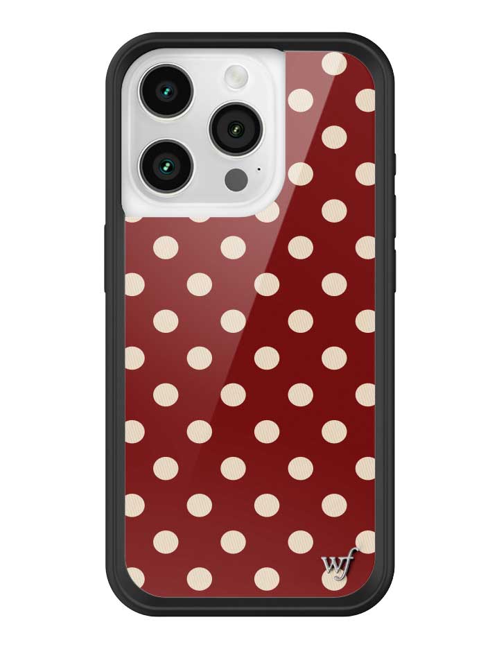 Polka Dot | Burgundy and Cream iPhone Case - Aaria Tees Aaria Tees