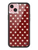 Polka Dot | Burgundy and Cream iPhone Case - Aaria Tees Aaria Tees