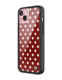 Polka Dot | Burgundy and Cream iPhone Case - Aaria Tees Aaria Tees