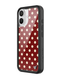 Polka Dot | Burgundy and Cream iPhone Case - Aaria Tees Aaria Tees