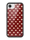 Polka Dot | Burgundy and Cream iPhone Case - Aaria Tees Aaria Tees