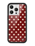 Polka Dot | Burgundy and Cream iPhone Case - Aaria Tees Aaria Tees
