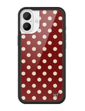 Polka Dot | Burgundy and Cream iPhone Case - Aaria Tees Aaria Tees