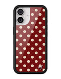 Polka Dot | Burgundy and Cream iPhone Case - Aaria Tees Aaria Tees
