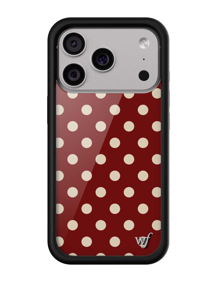 Polka Dot | Burgundy and Cream iPhone Case - Aaria Tees Aaria Tees