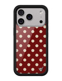 Polka Dot | Burgundy and Cream iPhone Case - Aaria Tees Aaria Tees