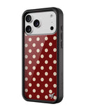 Polka Dot | Burgundy and Cream iPhone Case - Aaria Tees Aaria Tees