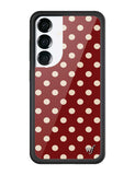Polka Dot | Burgundy and Cream Samsung Galaxy Case - Aaria Tees Aaria Tees