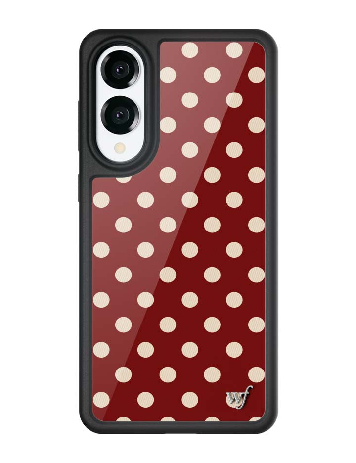 Polka Dot | Burgundy and Cream Samsung Galaxy Case - Aaria Tees Aaria Tees