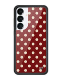 Polka Dot | Burgundy and Cream Samsung Galaxy Case - Aaria Tees Aaria Tees