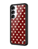 Polka Dot | Burgundy and Cream Samsung Galaxy Case - Aaria Tees Aaria Tees