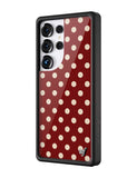 Polka Dot | Burgundy and Cream Samsung Galaxy Case - Aaria Tees Aaria Tees