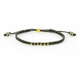 Charcoal Gray Woven Adjustable Bracelet - Aaria Tees Aaria Tees