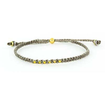 Light Gray Woven Adjustable Bracelet - Aaria Tees Aaria Tees