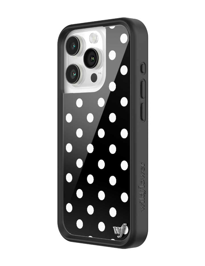 Polka Dot | Black and White iPhone Case - Aaria Tees Aaria Tees