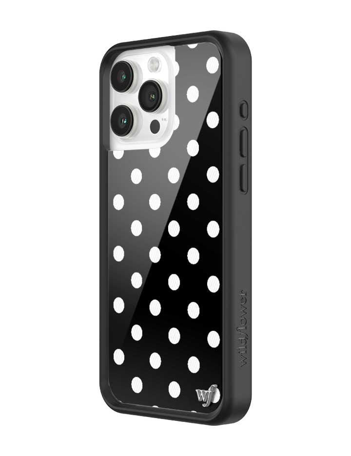 Polka Dot | Black and White iPhone Case - Aaria Tees Aaria Tees