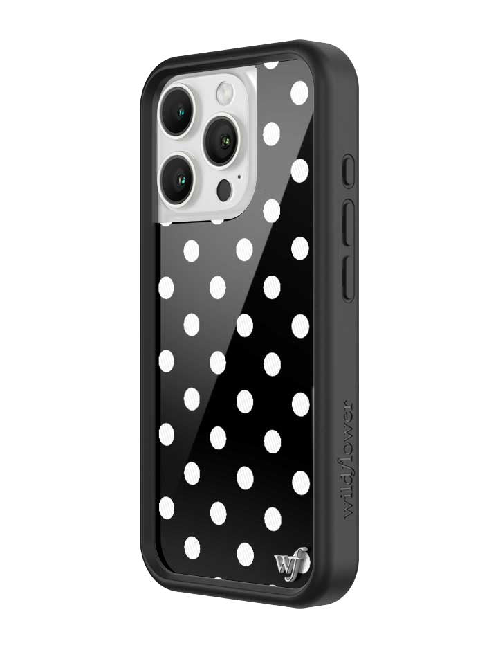 Polka Dot | Black and White iPhone Case - Aaria Tees Aaria Tees