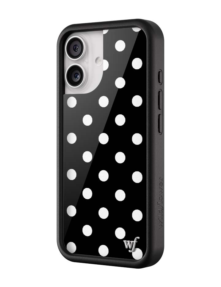 Polka Dot | Black and White iPhone Case - Aaria Tees Aaria Tees