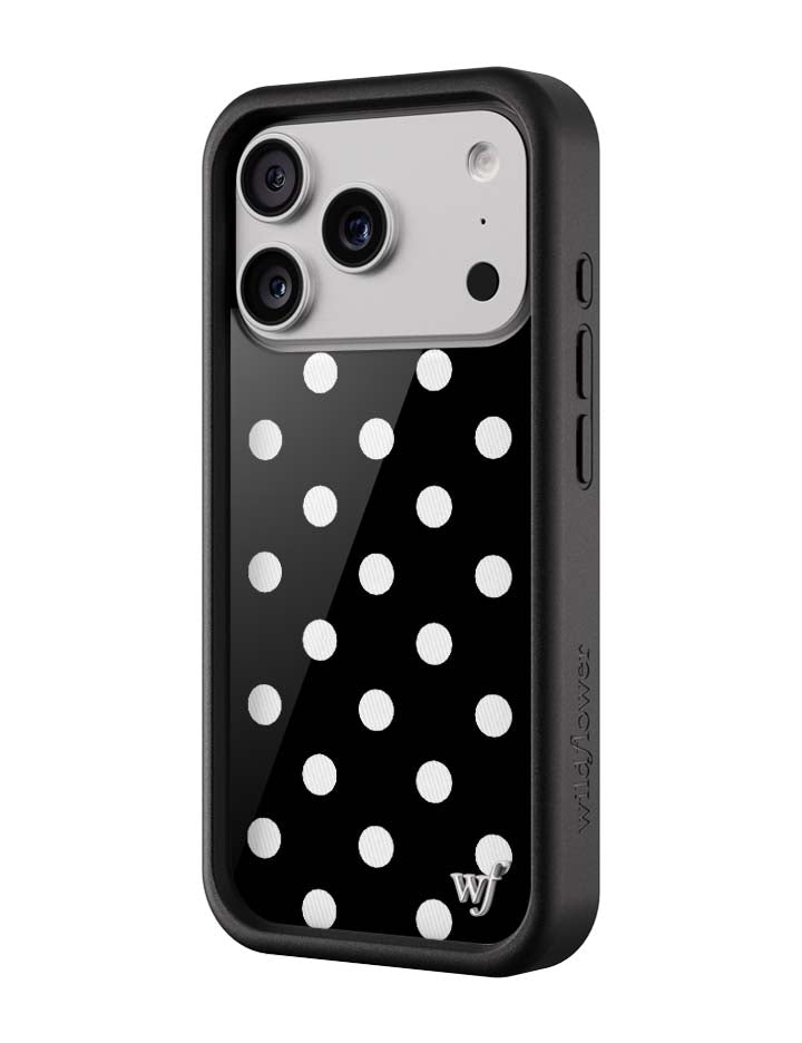 Polka Dot | Black and White iPhone Case - Aaria Tees Aaria Tees