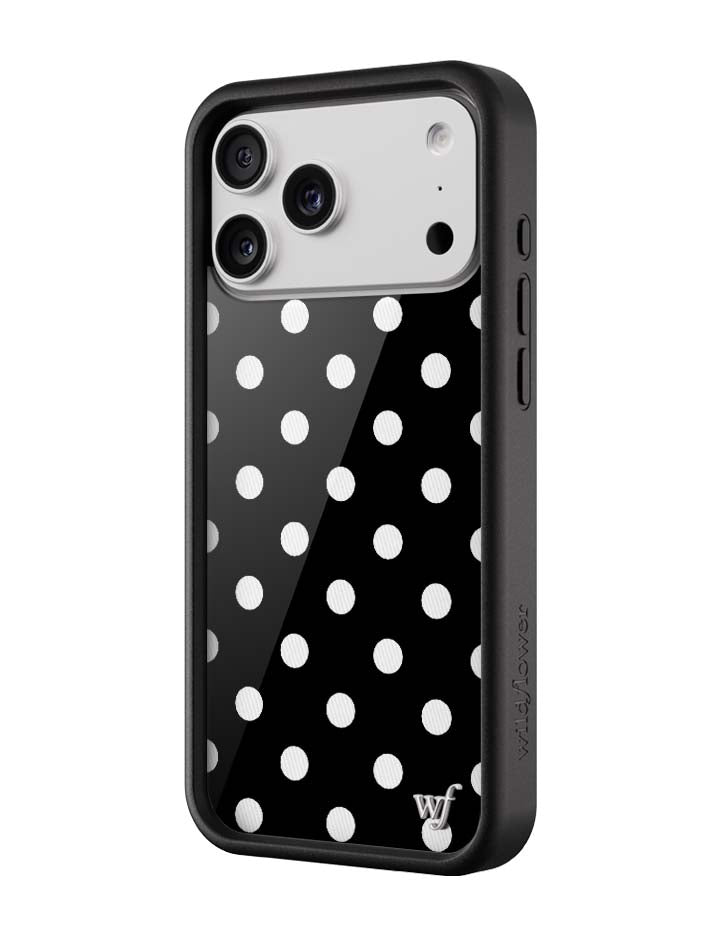 Polka Dot | Black and White iPhone Case - Aaria Tees Aaria Tees