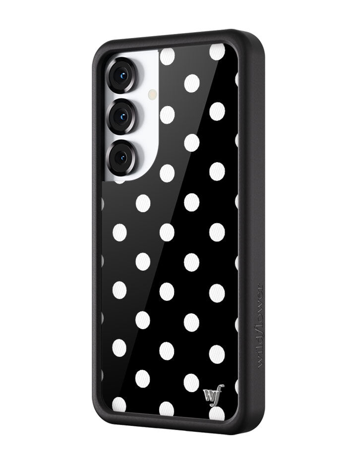 Polka Dot | Black and White Samsung Galaxy Case - Aaria Tees Aaria Tees