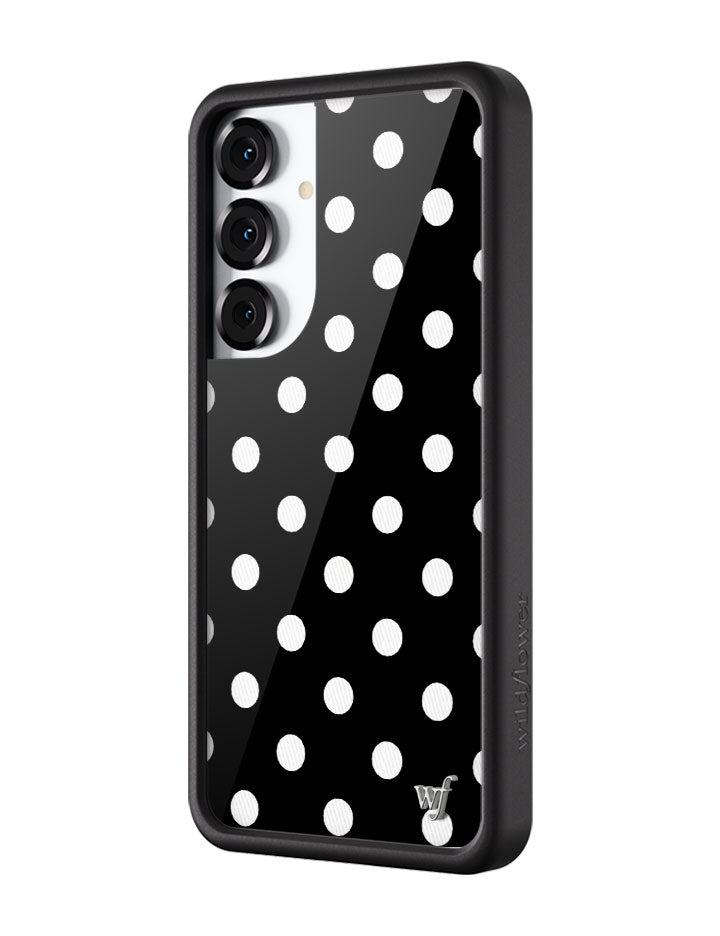 Polka Dot | Black and White Samsung Galaxy Case - Aaria Tees Aaria Tees