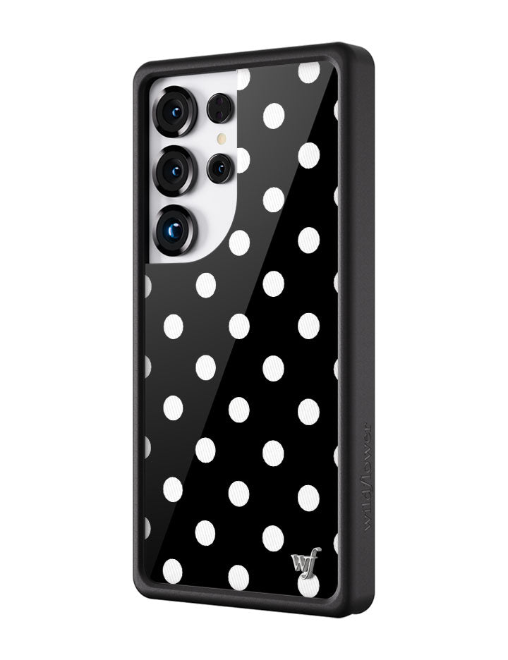 Polka Dot | Black and White Samsung Galaxy Case - Aaria Tees Aaria Tees