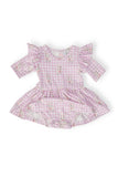 Baby Bunnies 3/4 Sleeve Flutter Twirl Bodysuit - Aaria Tees Aaria Tees