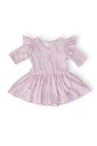 Baby Bunnies 3/4 Sleeve Flutter Twirl Bodysuit - Aaria Tees Aaria Tees