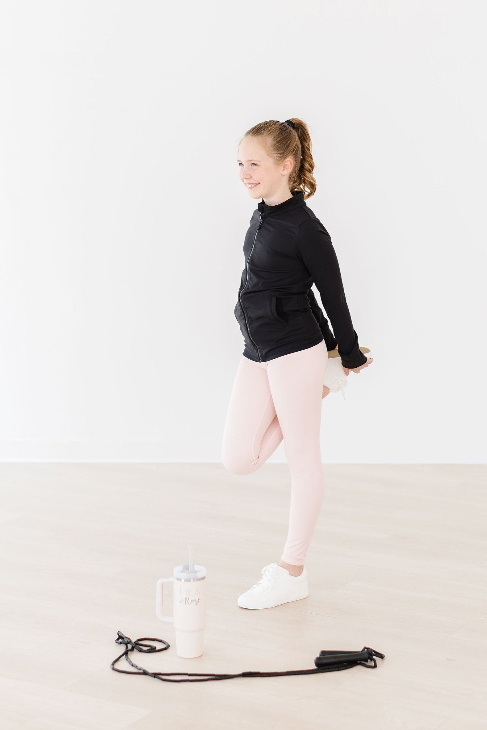 Balanced Black Full-Zip Ruffle Active Jacket - Aaria Tees Aaria Tees