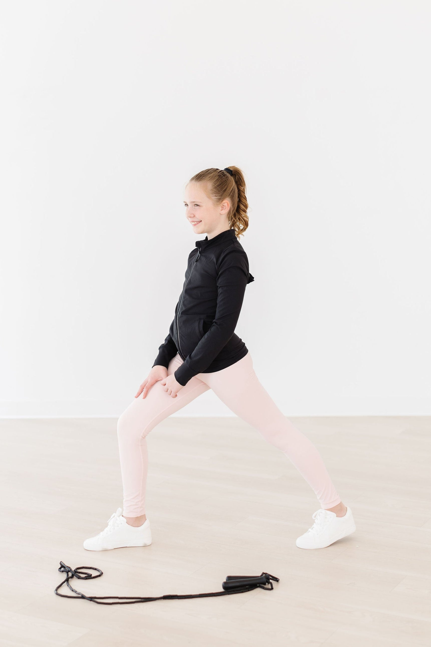Balanced Black Full-Zip Ruffle Active Jacket - Aaria Tees Aaria Tees