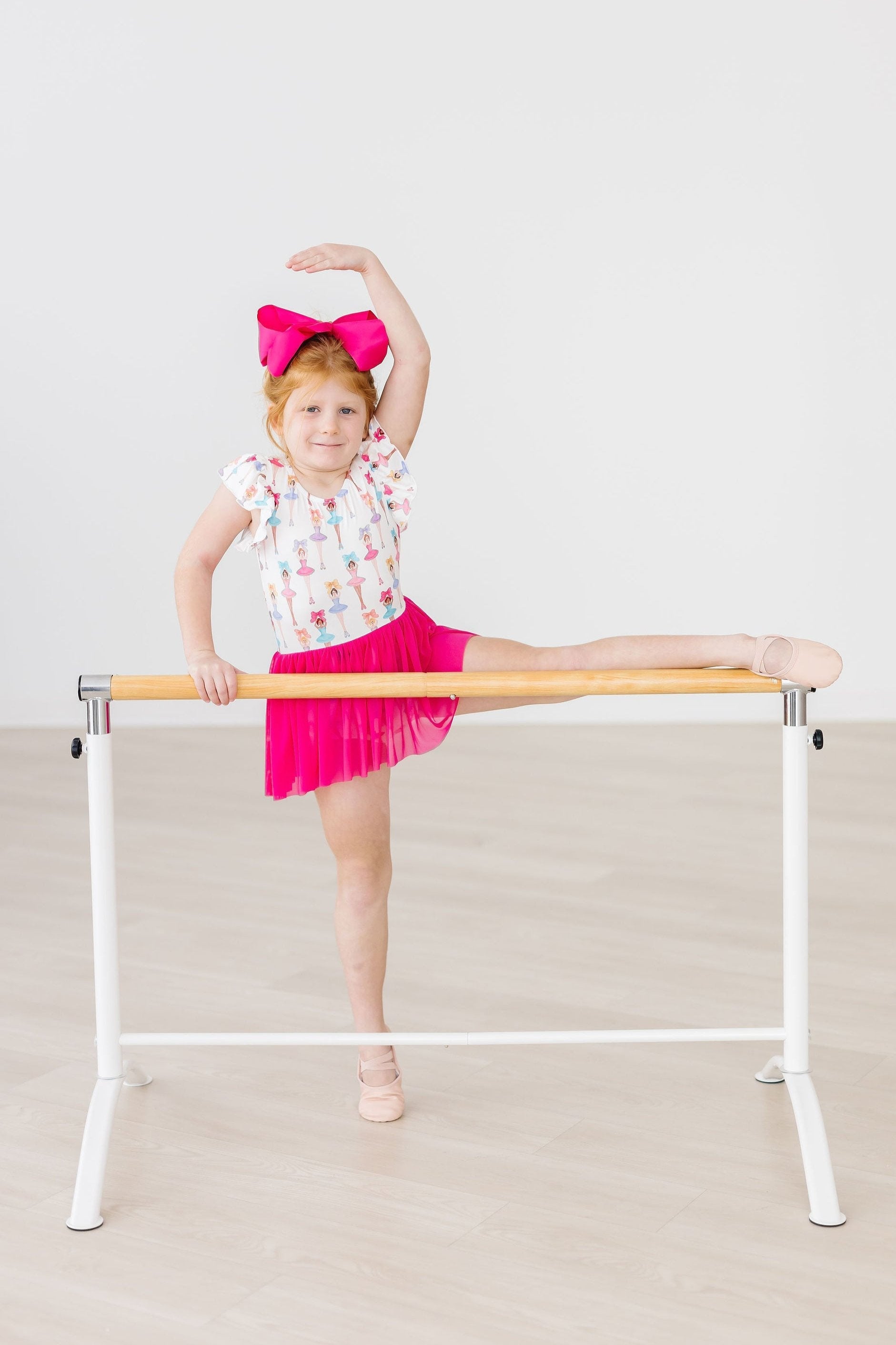 Ballerina Bows S/S Twirl Leotard - Aaria Tees Aaria Tees