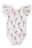 Ballerina S/S Flutter Sleeve Leotard - Aaria Tees Aaria Tees