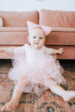 Ballet Pink 3/4 Tutu Leotard - Aaria Tees Aaria Tees