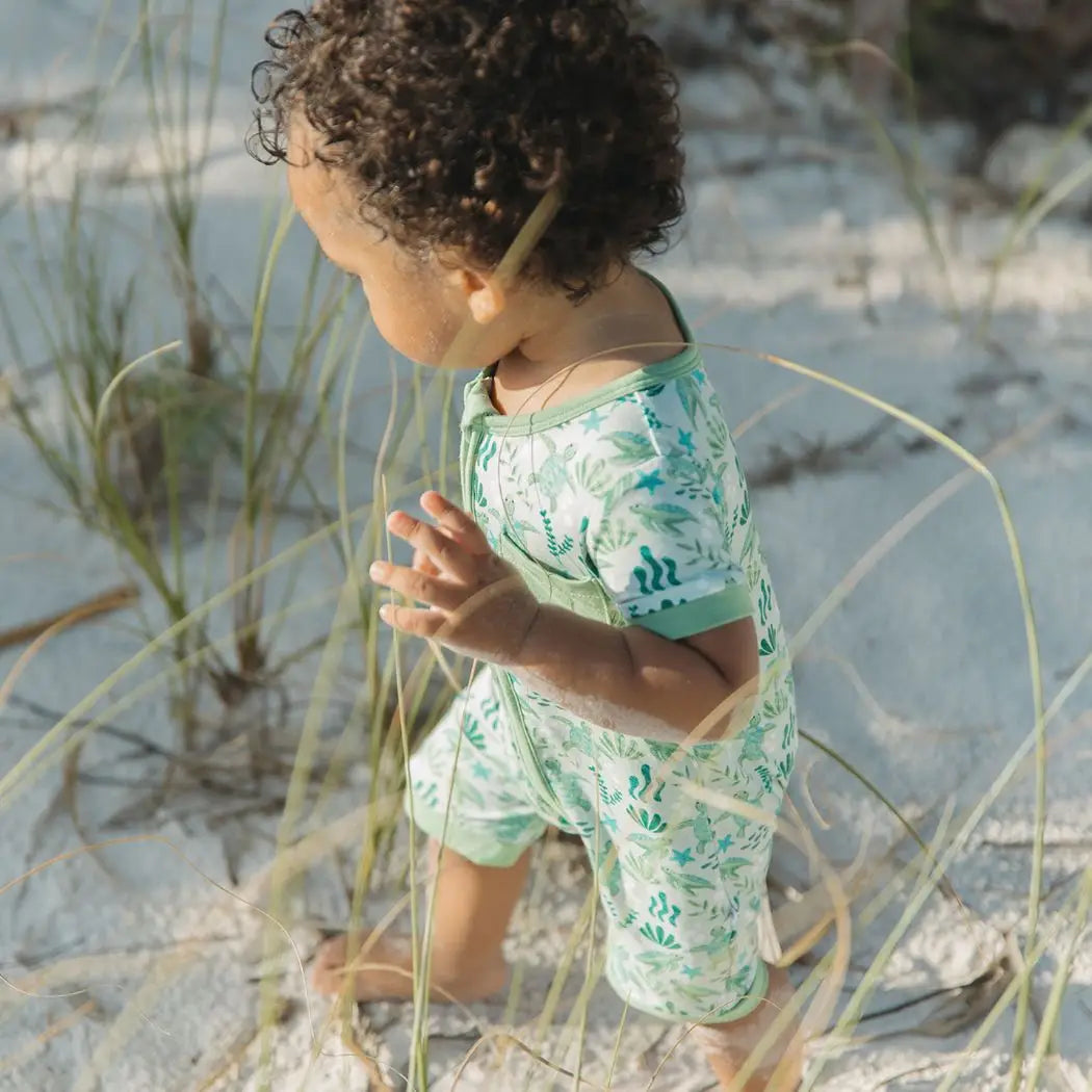 Save the Turtles Shorty Romper | Bamboo - Aaria Tees Aaria Tees