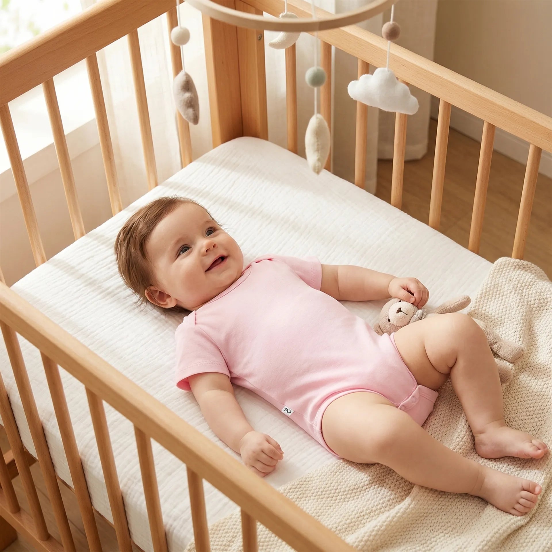 Bamboo Baby Bodysuit in Mary Rose - Aaria Tees Aaria Tees