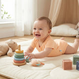 Bamboo Baby Bodysuit in Peach Fuzz - Aaria Tees Aaria Tees