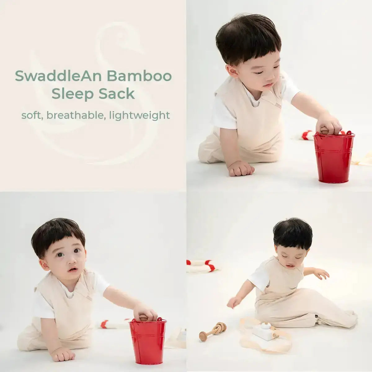 Bamboo Sleep Sack 0.5 TOG in Sand - Aaria Tees Aaria Tees