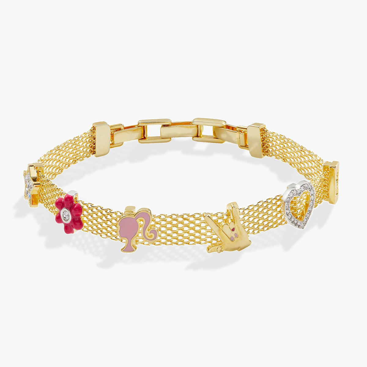 Barbie™ Multicharm Mesh Chain Bracelet - Aaria Tees