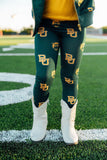 Baylor Green Bear Leggings - Aaria Tees Aaria Tees