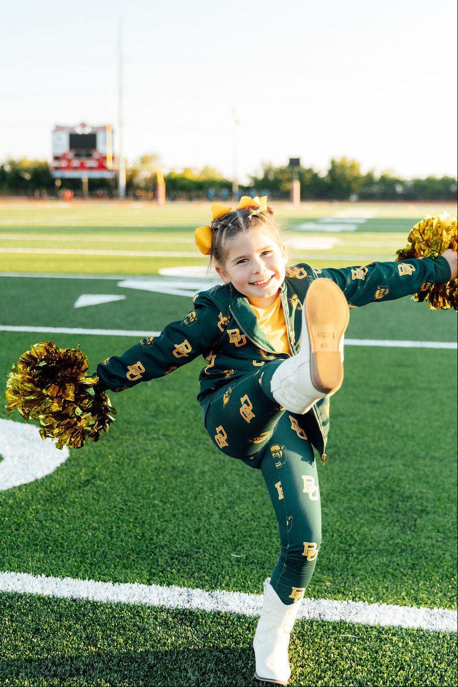 Baylor Green Bear Leggings - Aaria Tees Aaria Tees