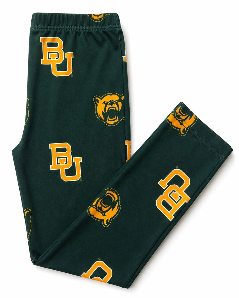 Baylor Green Bear Leggings - Aaria Tees Aaria Tees