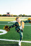 Baylor Green Bear Satin Jacket - Aaria Tees Aaria Tees