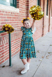 Baylor Plaid Bear Flutter Twirl Dress - Aaria Tees Aaria Tees