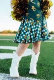 Baylor Plaid Bear Ruffle Twirl Skort - Aaria Tees Aaria Tees